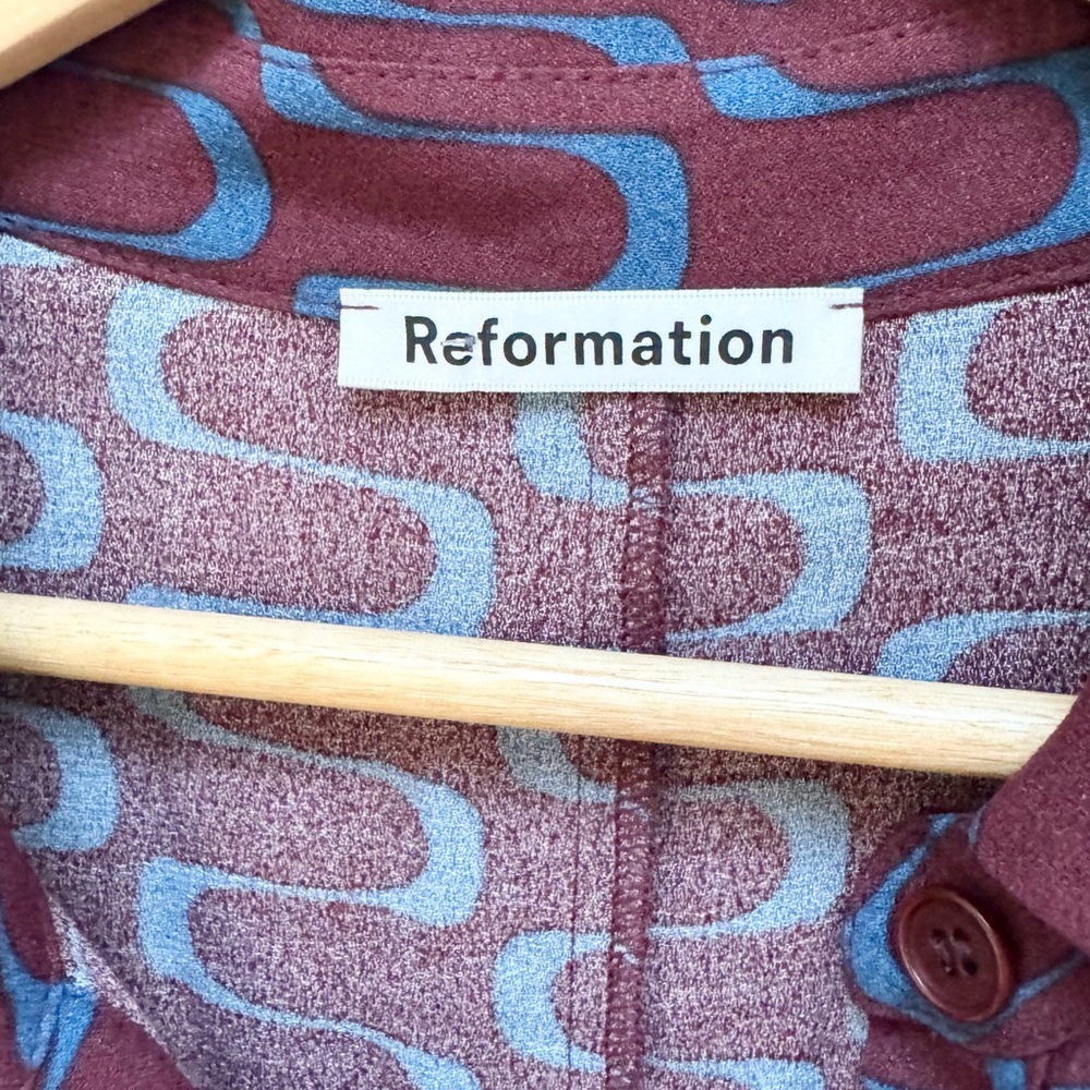 Reformation Retro Print Hugh Shirt Dress - Picture 14 of 16